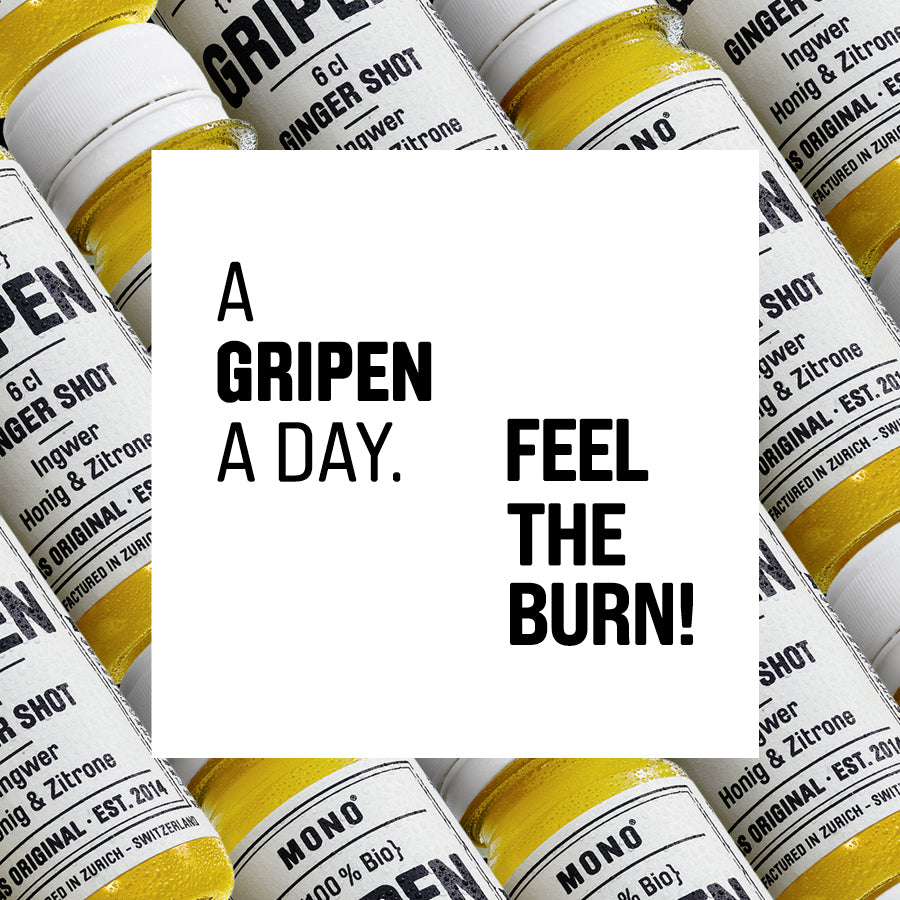 GRIPEN Ingwer Shot A GRIPEN A DAY und FEEL THE BURN!